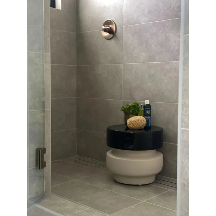 Balance Garden Stool 16" - Black Outdoor End Table-Garden Stools-Seasonal Living-LOOMLAN