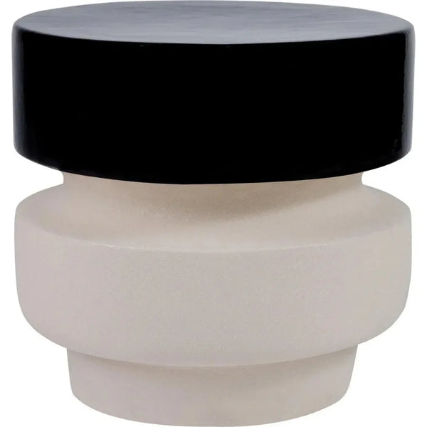 Balance Garden Stool 16" - Black Outdoor End Table-Garden Stools-Seasonal Living-LOOMLAN