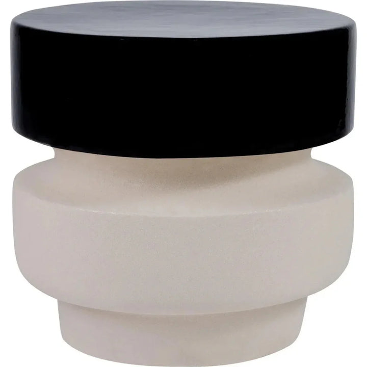 Balance Garden Stool 16" - Black Outdoor End Table-Garden Stools-Seasonal Living-LOOMLAN