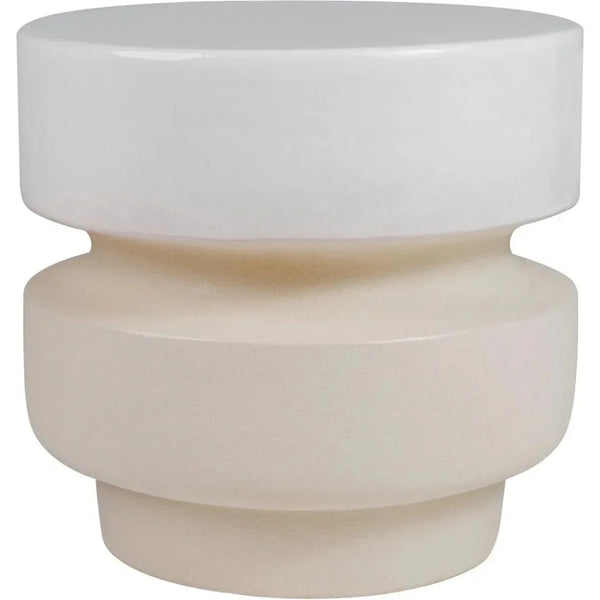 Balance Garden Stool 16" - Ceramic Outdoor End Table-Garden Stools-Seasonal Living-LOOMLAN
