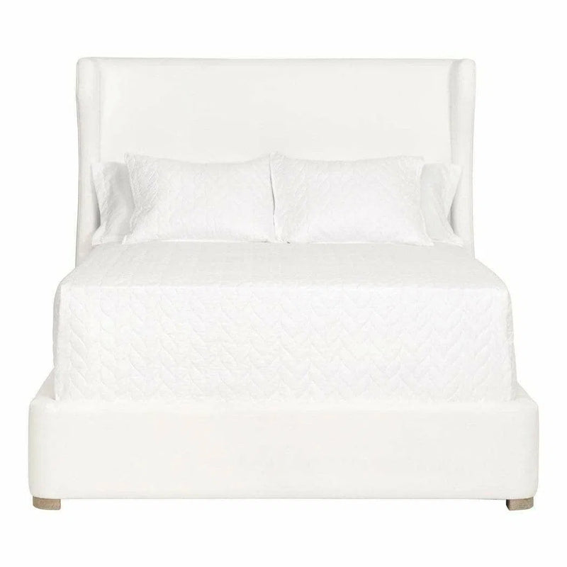 Balboa Livesmart Upholstered White Cal King Bed Frame Beds LOOMLAN By Essentials For Living