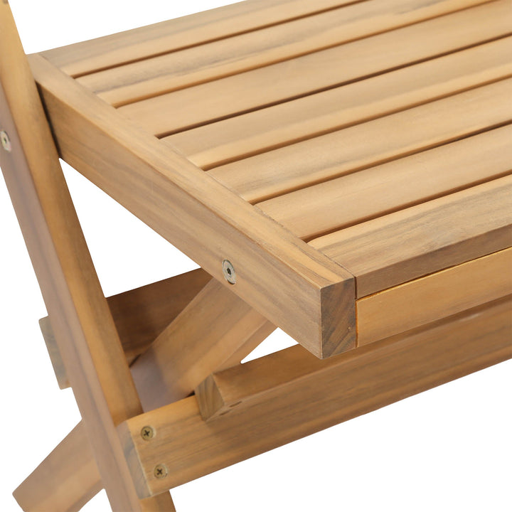 Balcony Wooden Foldable Outdoor Bistro Set-Outdoor Bistro Sets-LH Imports-LOOMLAN