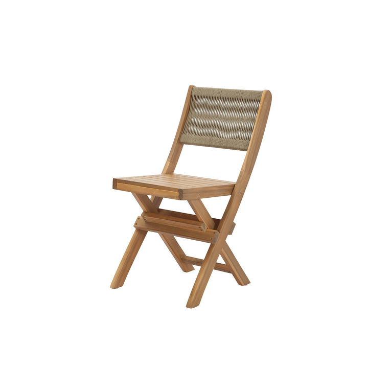 Balcony Wooden Foldable Outdoor Bistro Set-Outdoor Bistro Sets-LH Imports-LOOMLAN