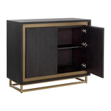 Baldessara Wine Cabinet Solid & Steel Frame