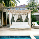 Bali Teak Cabana Daybed for Outdoor Living - Medium Outdoor Cabanas & Loungers LOOMLAN By Artesia
