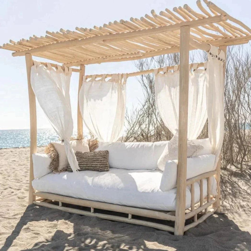 Bali Teak Cabana Daybed for Outdoor Living - Medium