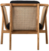 Balin Chair with Caning-Accent Chairs-Noir-LOOMLAN