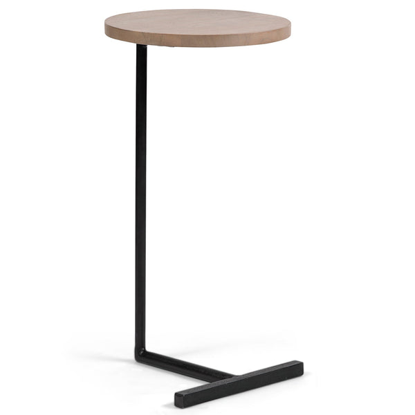 Ballatine Wood Top Round Accent Table