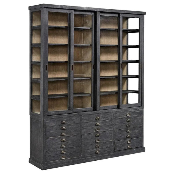 Balmoral Display Cabinet Black China Cabinet Drawers