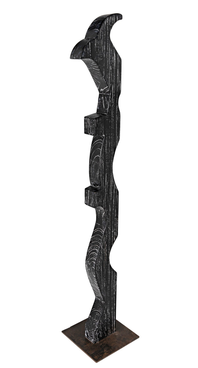 Balper Cinder Black Sculpture-Statues & Sculptures-Noir-LOOMLAN