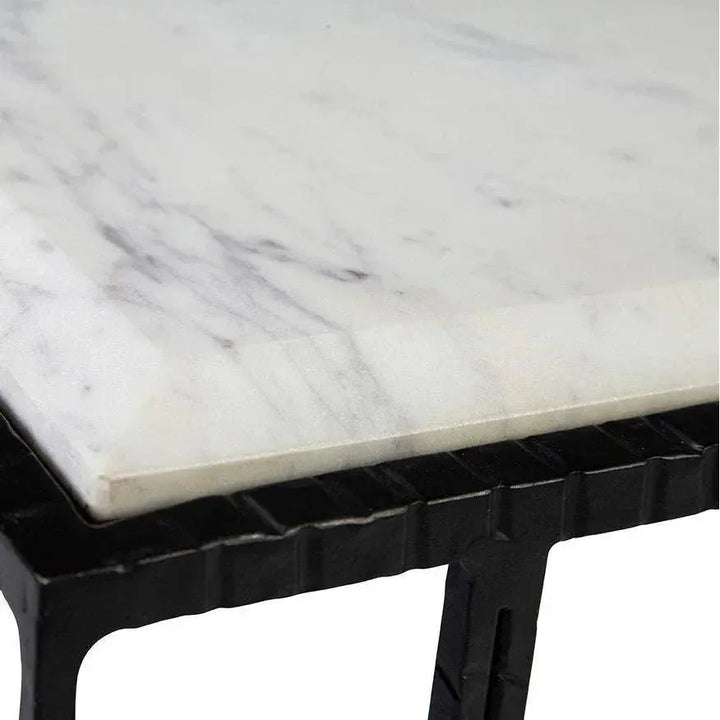 Bancroft Marble Topped Square Coffee Table - LOOMLAN - Furniture Classics - Coffee Tables