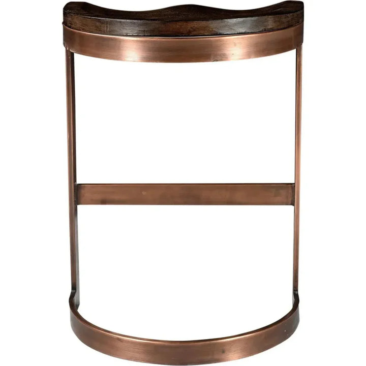 Bancroft Wood and Iron Grey Counter Stool - LOOMLAN - Moe's Home - Counter Stools