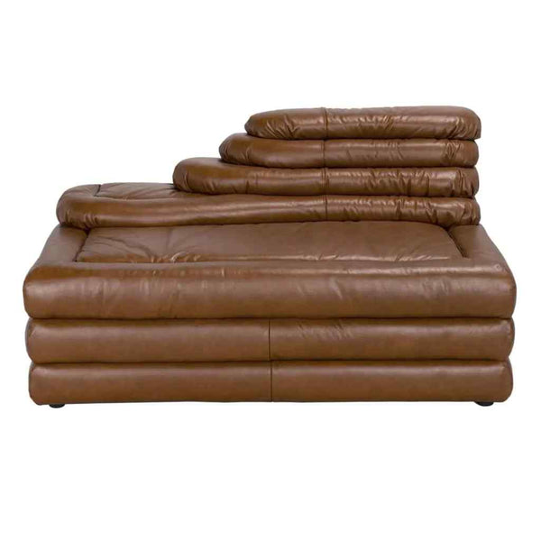 Bandera Roche Tan Leather Sectional Sofa