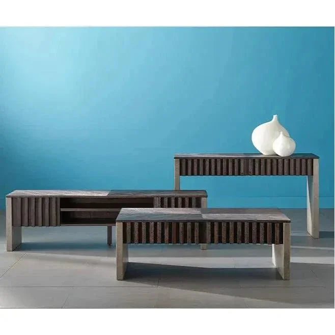 Bane Console TableWood Veneer & Concrete - LOOMLAN - SUNPAN - Console Tables