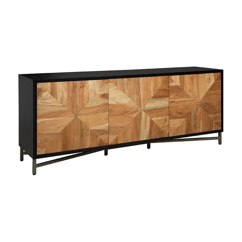 Banks Eye-catchy Designed Wooden Black Sideboard