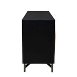 Banks Eye-catchy Designed Wooden Black Sideboard