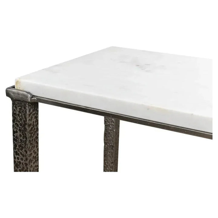 Banswara Console Table White Marble - LOOMLAN - Sarreid - Console Tables