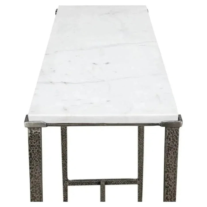 Banswara Console Table White Marble - LOOMLAN - Sarreid - Console Tables