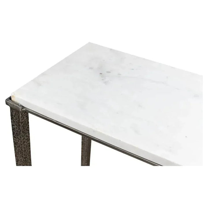 Banswara Console Table White Marble - LOOMLAN - Sarreid - Console Tables