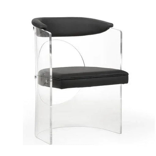 Baran Barrel Clear Acyrlic Frame Back Chair - LOOMLAN - Wildwood - Club Chairs
