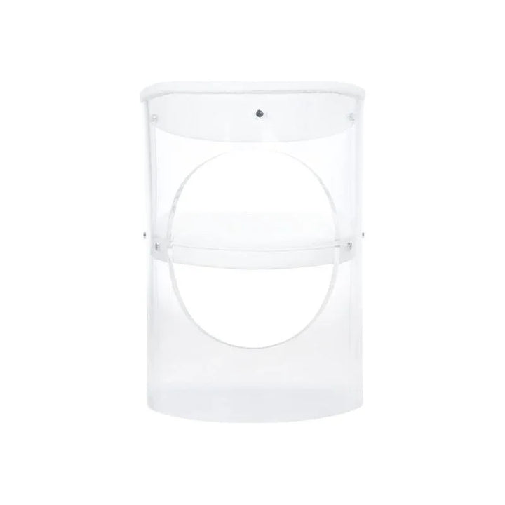 Baran Barrel Clear Acyrlic Frame Back Chair - LOOMLAN - Wildwood - Club Chairs