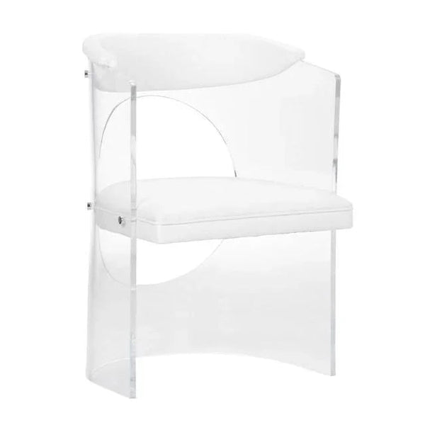 Baran Barrel Clear Acyrlic Frame Back Chair - LOOMLAN - Wildwood - Club Chairs