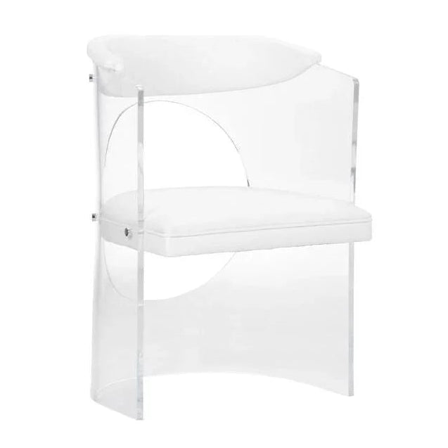 Baran Barrel Clear Acyrlic Frame Back Chair - LOOMLAN - Wildwood - Club Chairs