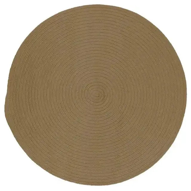 Barataria Handcrafted Round Outdoor Rugs-Outdoor Rugs-Colonial Mills-Cafe-5' x 5'-LOOMLAN