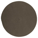 Barataria Handcrafted Round Outdoor Rugs-Outdoor Rugs-Colonial Mills-Gray-5' x 5'-LOOMLAN