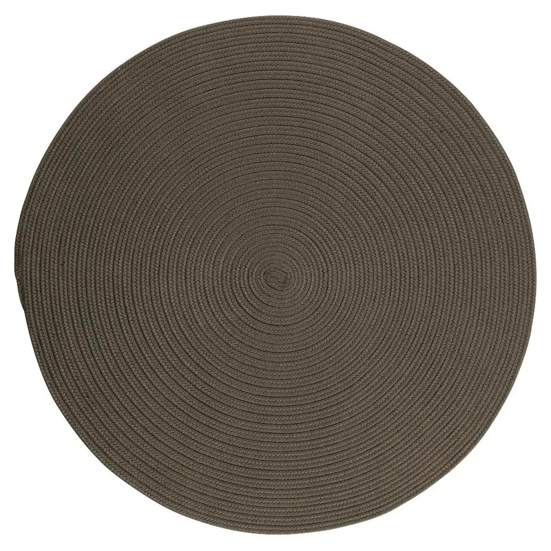 Barataria Handcrafted Round Outdoor Rugs-Outdoor Rugs-Colonial Mills-Gray-5' x 5'-LOOMLAN