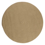 Barataria Handcrafted Round Outdoor Rugs-Outdoor Rugs-Colonial Mills-Sand-5' x 5'-LOOMLAN