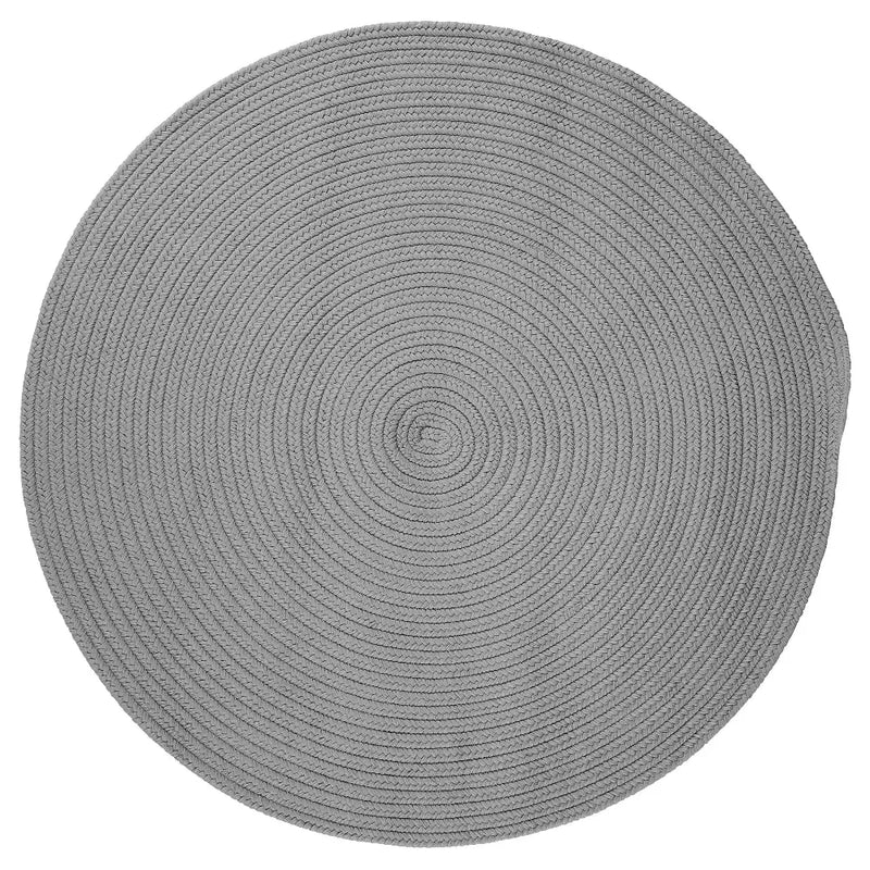 Barataria Handcrafted Round Outdoor Rugs-Outdoor Rugs-Colonial Mills-Shadow-5' x 5'-LOOMLAN