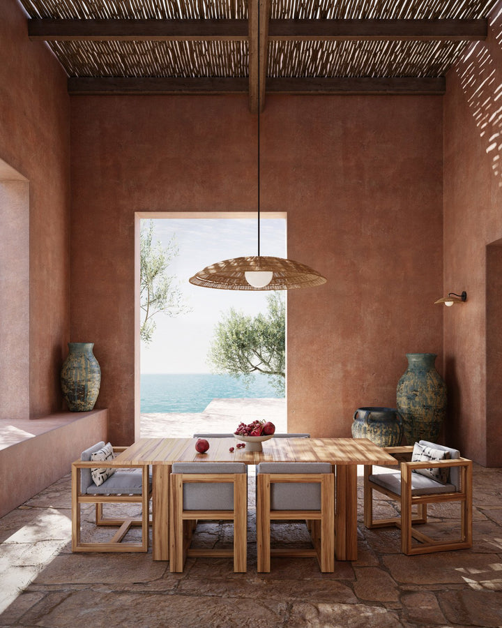 Get Barbary Outdoor Pendant All-Weather Wicker Glow – LOOMLAN