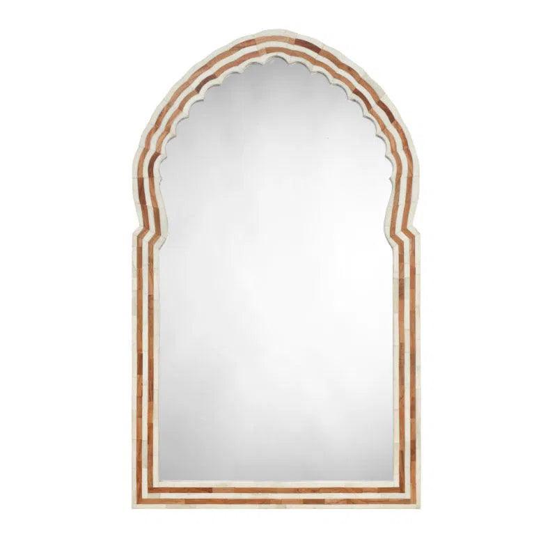 Bardot Large Bone & Wood Mirror