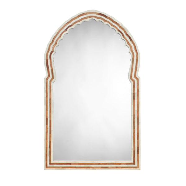 Bardot Large Bone & Wood Mirror-Wall Mirrors-Jamie Young-LOOMLAN