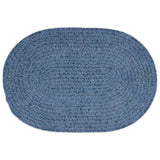 Barefoot Durable Oval Bath Rugs-Area Rugs-Colonial Mills-Blue-1'5" x 2'3"-LOOMLAN