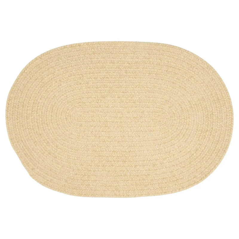 Barefoot Durable Oval Bath Rugs-Area Rugs-Colonial Mills-Yellow-1'5" x 2'3"-LOOMLAN