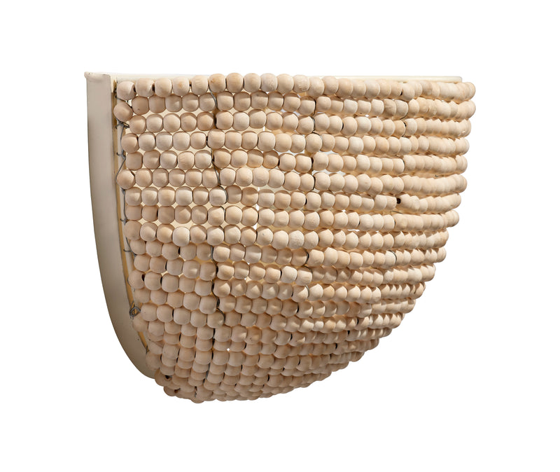Barnacle Beaded Demi Lune Sconce-Wall Sconces-Jamie Young-LOOMLAN