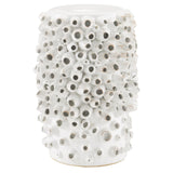 Barnacle White Accent Table Outdoor Accessories LOOMLAN By Currey & Co