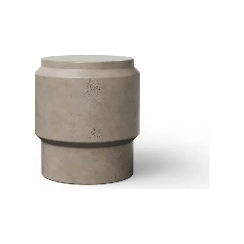 Barrel Concrete Made Stylish Outdoor Stool-Garden Stools-Urbia-Dark Grey-LOOMLAN