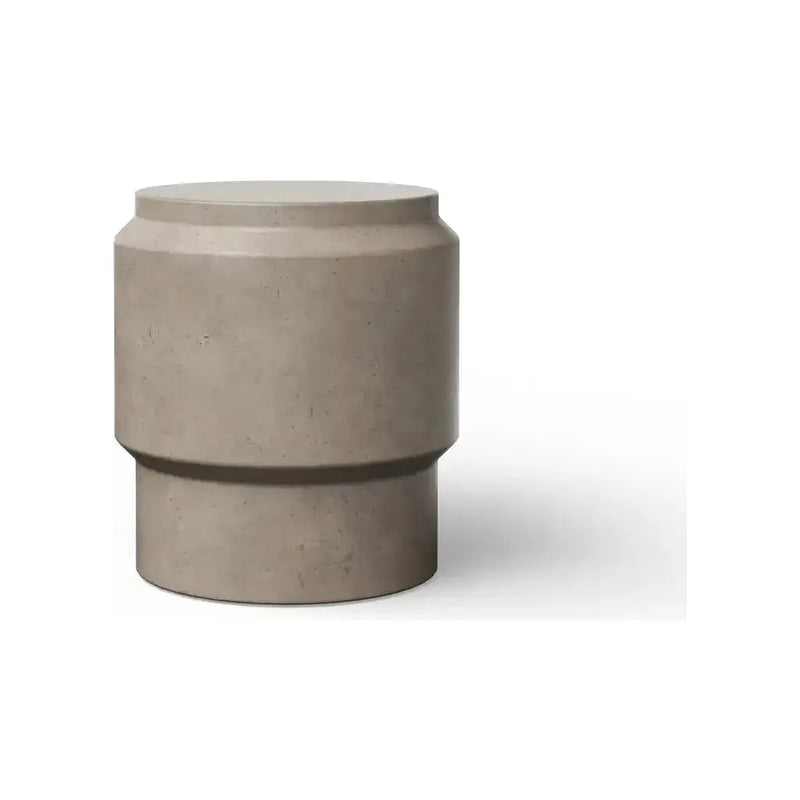 Barrel Concrete Made Stylish Outdoor Stool-Garden Stools-Urbia-LOOMLAN