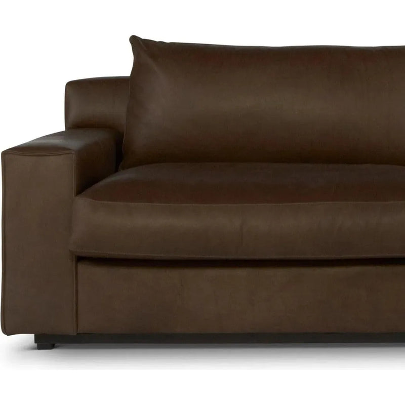 Barrett Ethical Custom Made 2 Cushion Leather Sofa Sofas & Loveseats LOOMLAN By One For Victory