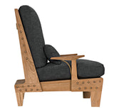 Baruzzi Chair, Teak w/US Made Cushions-Accent Chairs-Noir-LOOMLAN