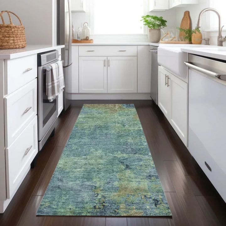 Barzane Blue Washable Indoor - Outdoor Rug - LOOMLAN - LOOMLAN Rugs - Outdoor Rugs