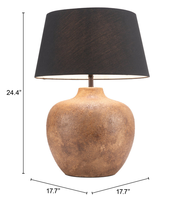 Basil Table Lamp Black-Table Lamps-Zuo Modern-LOOMLAN