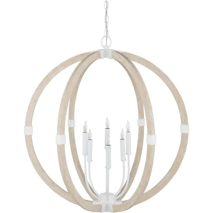 Bastian Sandstone Orb Chandelier - LOOMLAN - Currey & Co - Chandeliers