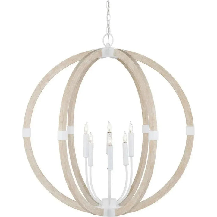 Bastian Sandstone Orb Chandelier - LOOMLAN - Currey & Co - Chandeliers