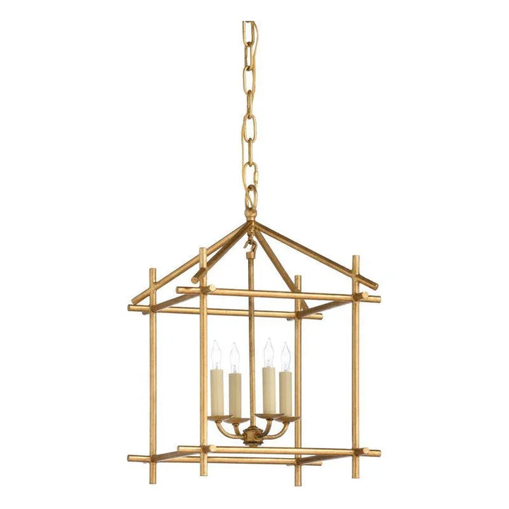 Baton Gold With Candle Lights Lantern - LOOMLAN - Chelsea House - Lanterns