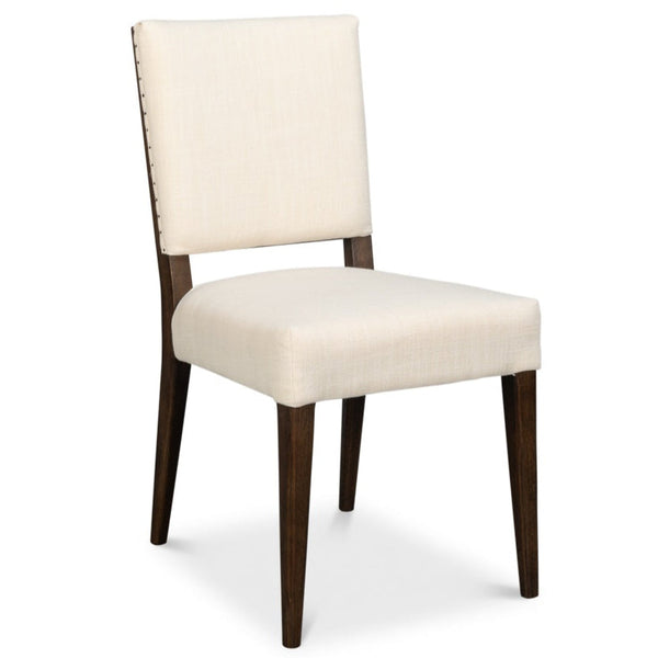 Bauhaus Ivory Linen Armless Dining Chair (Set Of 2)