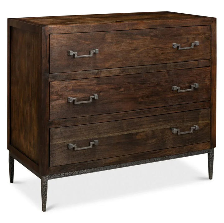 Bauhaus Three Drawer Wood Chest - LOOMLAN - Sarreid - Chests